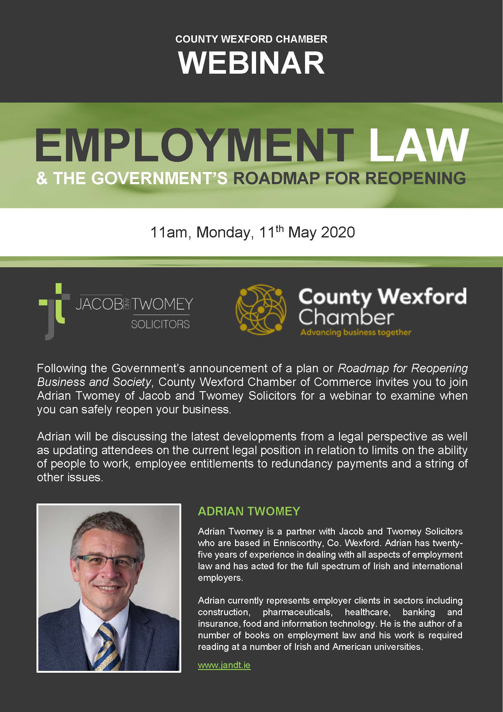 WEBINAR EMPLOYMENT LAW THE GOVERNMENT S ROADMAP FOR REOPENING